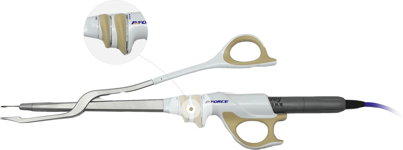 The Ergonomic design detail of ultrasonic scissor scalpel